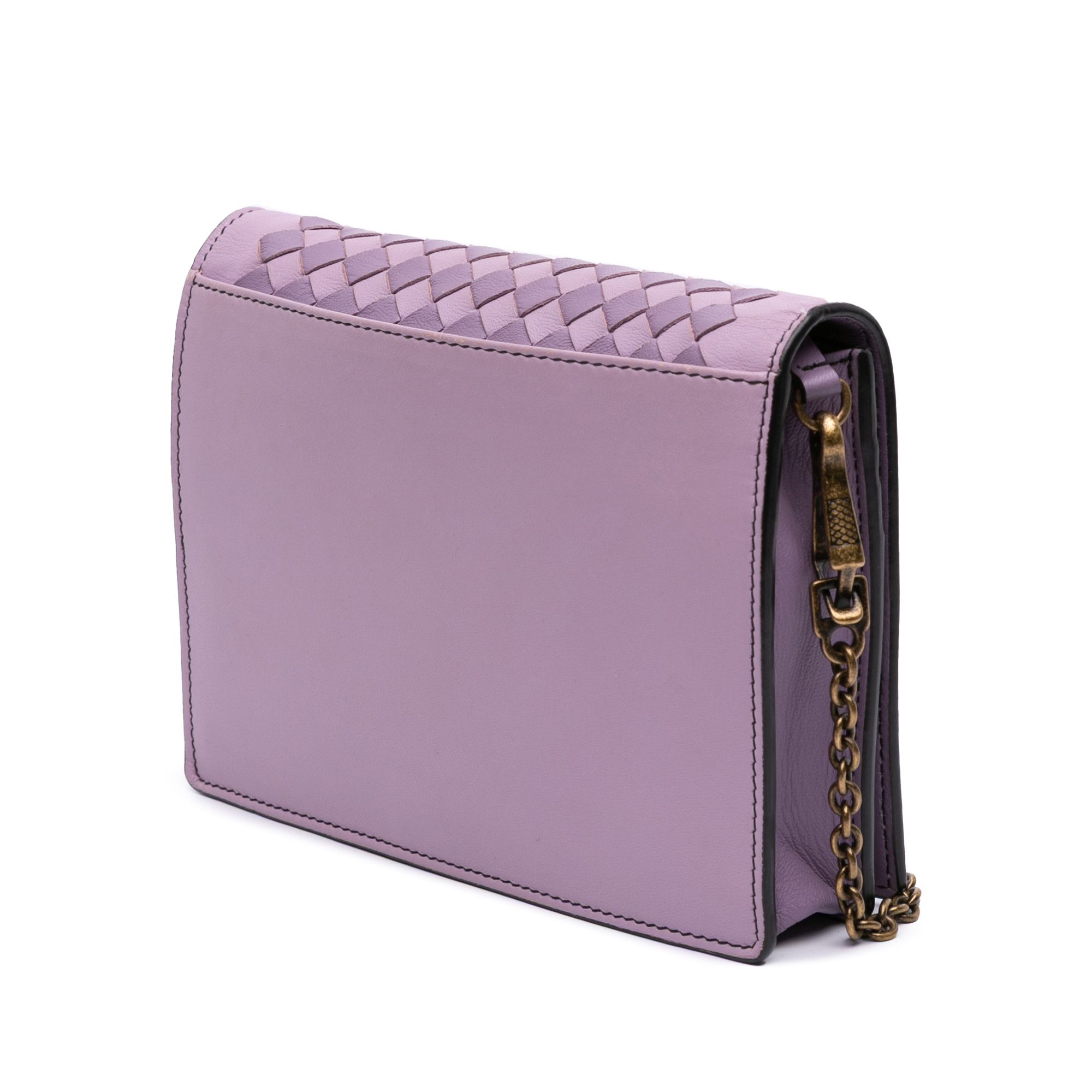 Bottega Veneta Bottega Veneta Nappa Intrecciato Studded Wallet on Chain Size ONE SIZE - 2 Thumbnail