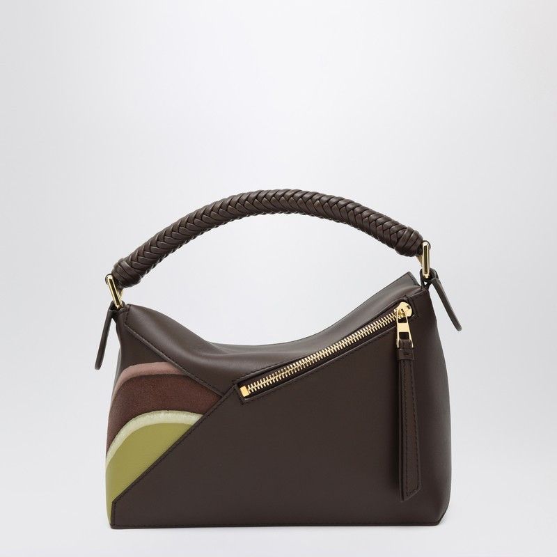 Loewe Loewe Puzzle Edge Small Bag Chocolate/Light Moss Size ONE SIZE - 2 Thumbnail