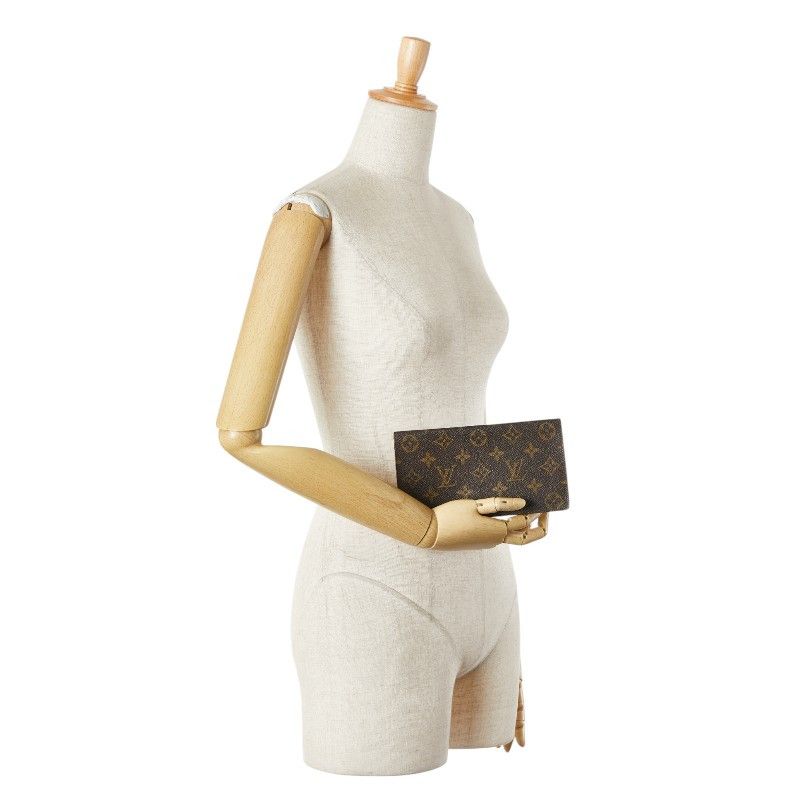 Louis Vuitton Louis Vuitton Louis Vuitton Porte Chequier Double Monogram Long Wallet Canvas Long Wallet M62223 Size ONE SIZE - 13 Thumbnail