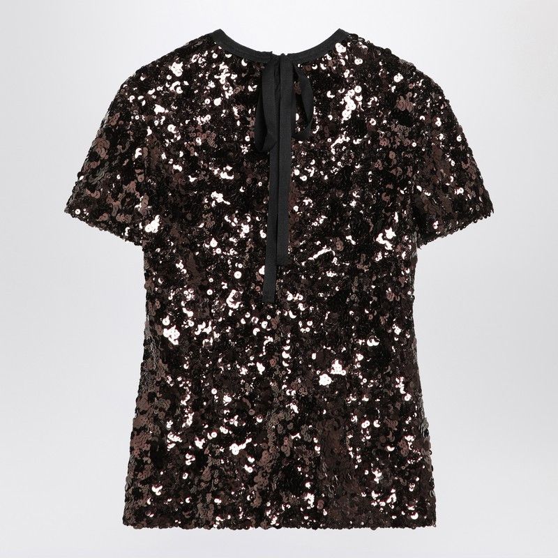 Prada Prada Plum-Coloured Sequin Top Size S / US 4 / IT 40 - 2 Thumbnail