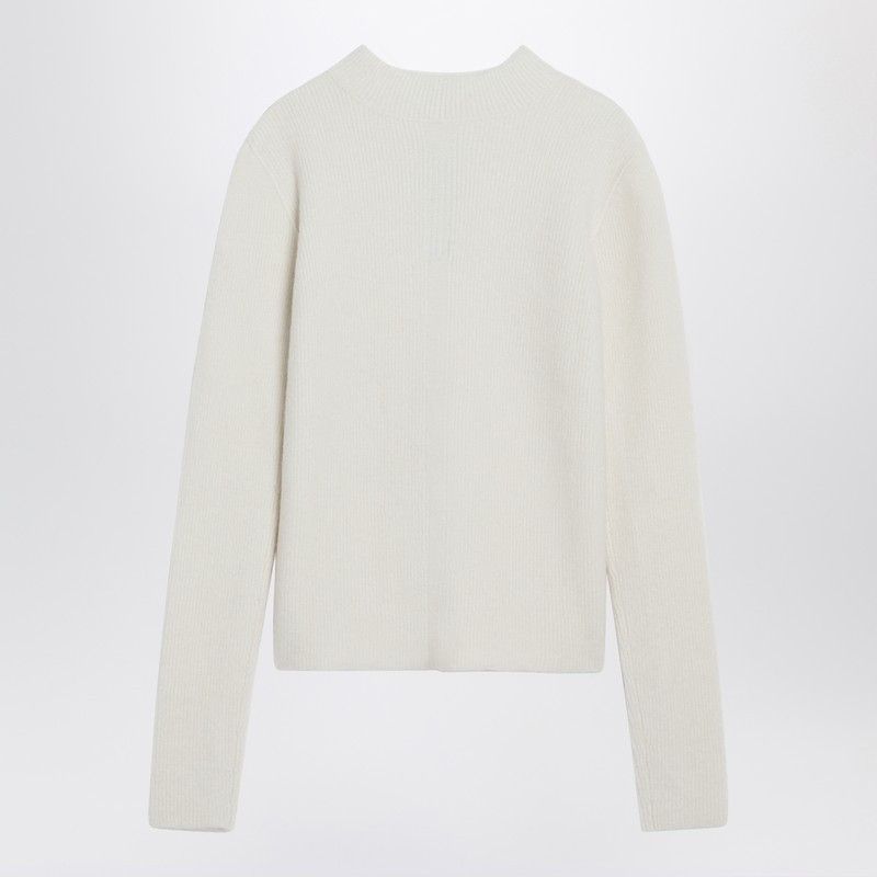 Rick Owens Rick Owens White Ribbed Alpaca Blend Sweater Size US S / EU 44-46 / 1 - 2 Thumbnail