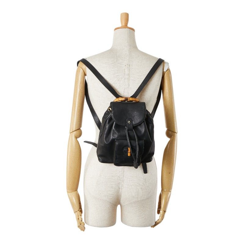 Gucci Gucci Gucci Bamboo Leather Backpack Leather Backpack 003 2058 0030 Size ONE SIZE - 15 Thumbnail