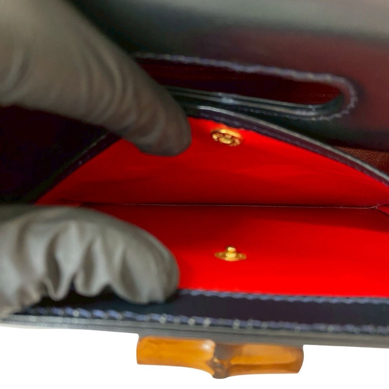 Gucci Gucci Gucci Bamboo Leather Handbag Leather Handbag Size ONE SIZE - 11 Thumbnail