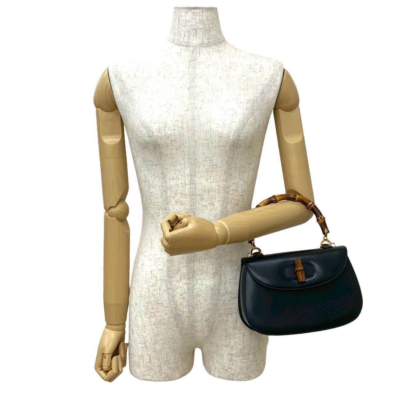 Gucci Gucci Gucci Bamboo Leather Handbag Leather Handbag Size ONE SIZE - 3 Thumbnail