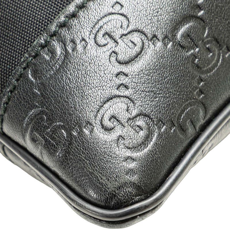 Gucci Gucci Gucci Gucci Signature Leather Nylon Shoulder Bag Leather Shoulder Bag 161822 Size ONE SIZE - 4 Thumbnail