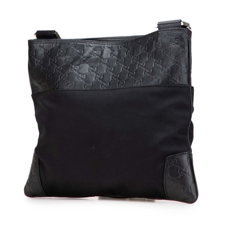 Gucci Gucci Gucci Gucci Signature Leather Nylon Shoulder Bag Leather Shoulder Bag 161822 Size ONE SIZE - 2 Thumbnail