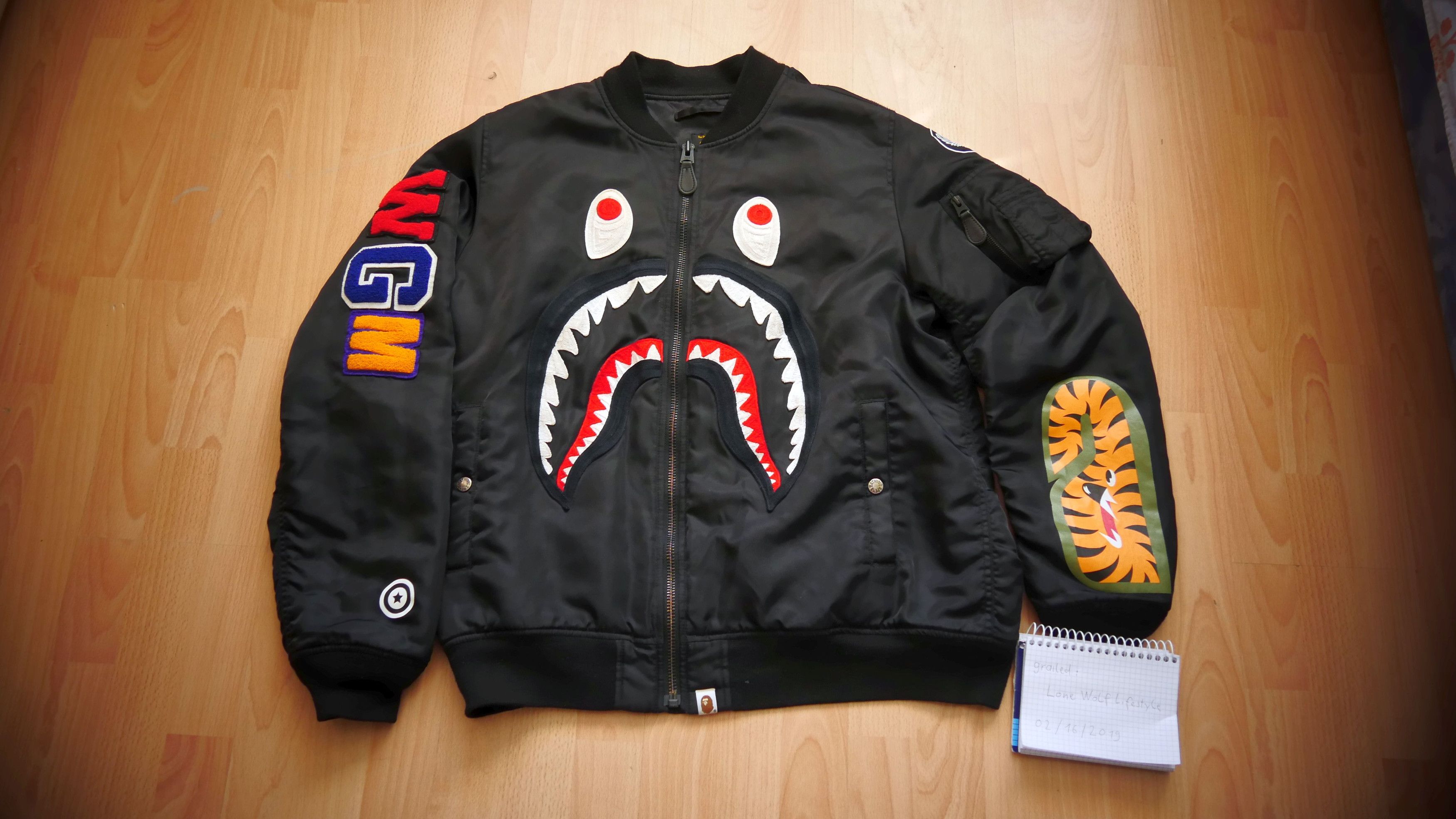 Bape A Bathing Ape x Dev-Ops-Proper Uniform Shark Jacket | Grailed