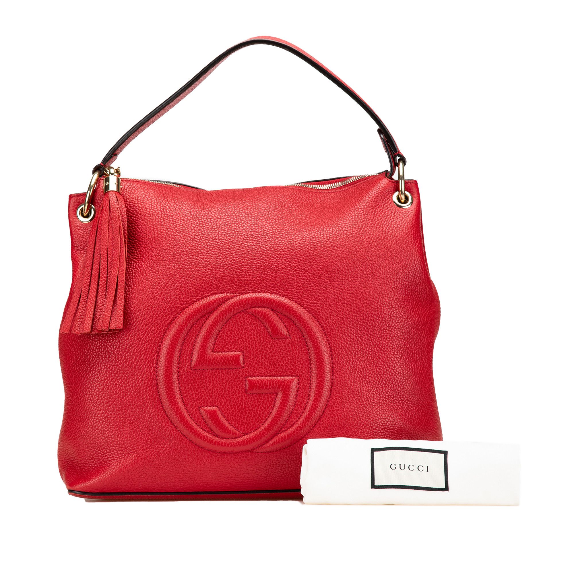 Gucci Gucci Large Pebbled Calfskin Soho Convertible Hobo Size ONE SIZE - 15 Thumbnail