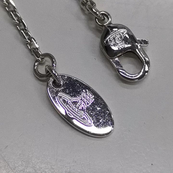 Vivienne Westwood Vivienne Westwood Silver Crystal Safety Pin Necklace 0079 Size ONE SIZE - 4 Thumbnail