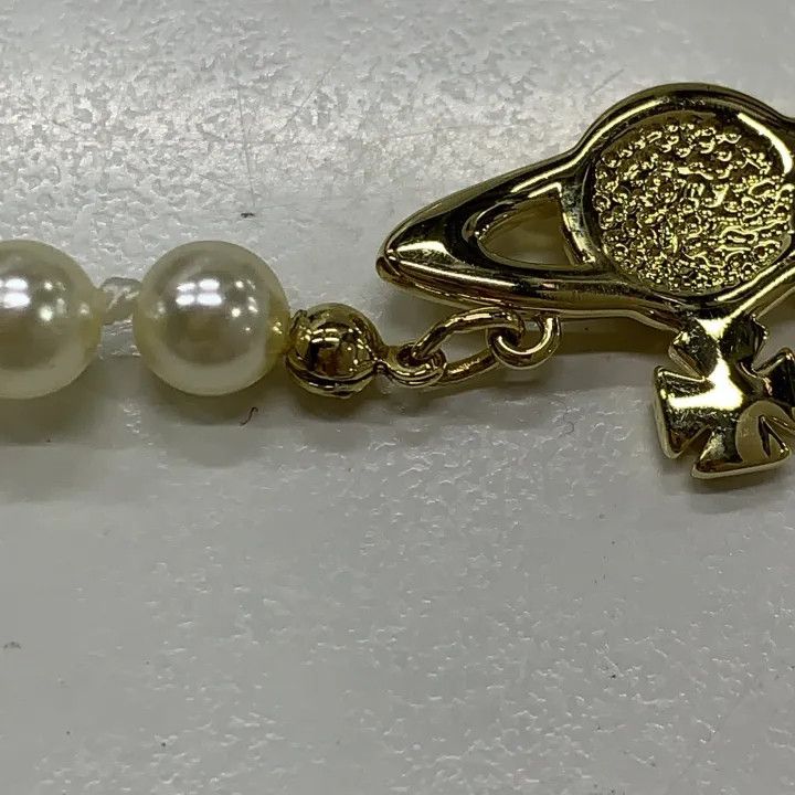 Vivienne Westwood Vivienne Westwood Saturn Pearl Beaded Necklace 0079 Size ONE SIZE - 4 Thumbnail