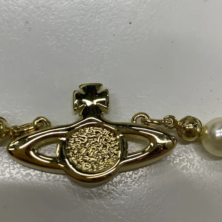 Vivienne Westwood Vivienne Westwood Saturn Pearl Beaded Necklace 0079 Size ONE SIZE - 3 Thumbnail