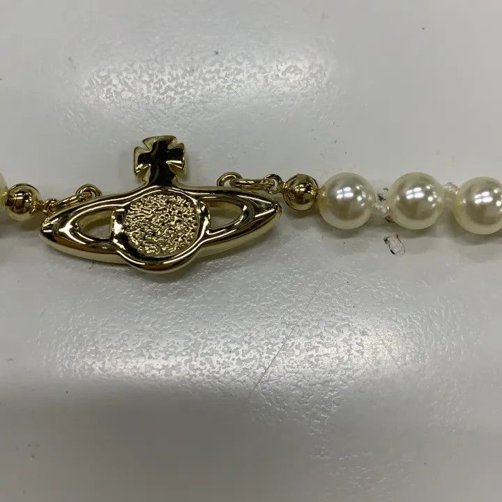 Vivienne Westwood Vivienne Westwood Saturn Pearl Beaded Necklace 0079 Size ONE SIZE - 2 Thumbnail