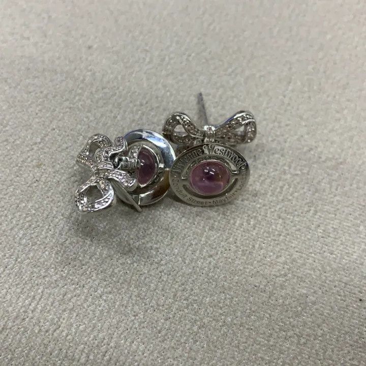 Vivienne Westwood Vivienne Westwood Octavie Orb Pink Earrings 0079 Size ONE SIZE - 4 Thumbnail