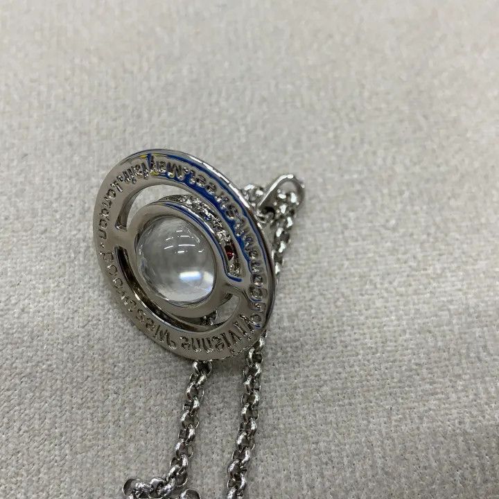Vivienne Westwood Vivienne Westwood Silver Planet Pendant Necklace 0079 Size ONE SIZE - 2 Thumbnail