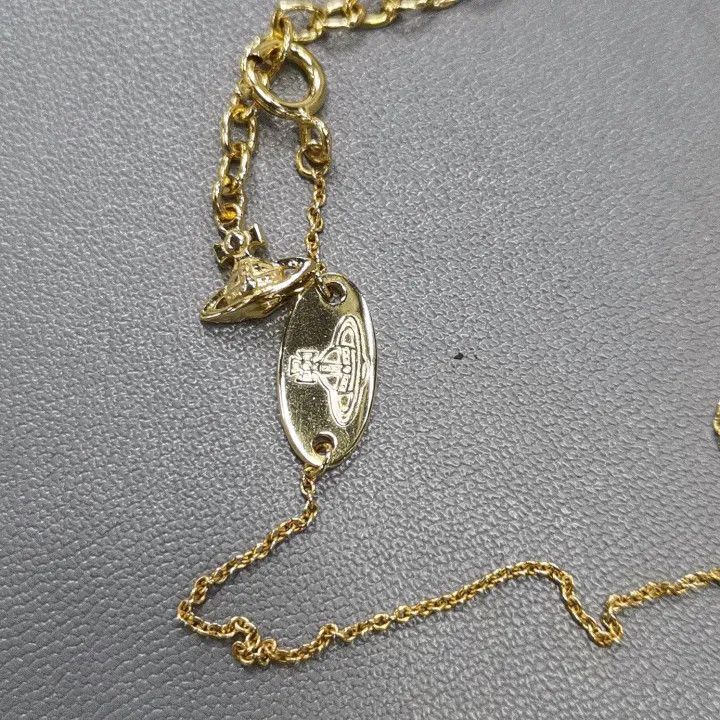 Vivienne Westwood Vivienne Westwood Crystal Saturn Necklace for Women 0079 Size ONE SIZE - 5 Thumbnail