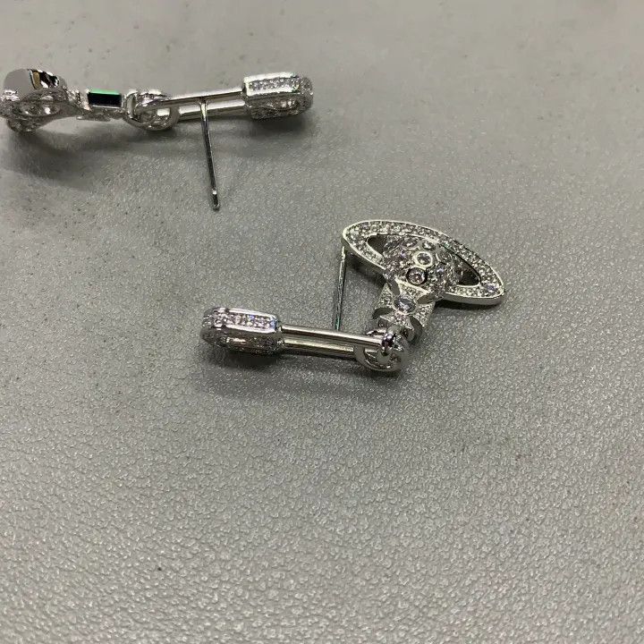 Vivienne Westwood Vivienne Westwood Lucrece Crystal Brooch Earrings 0079 Size ONE SIZE - 4 Thumbnail