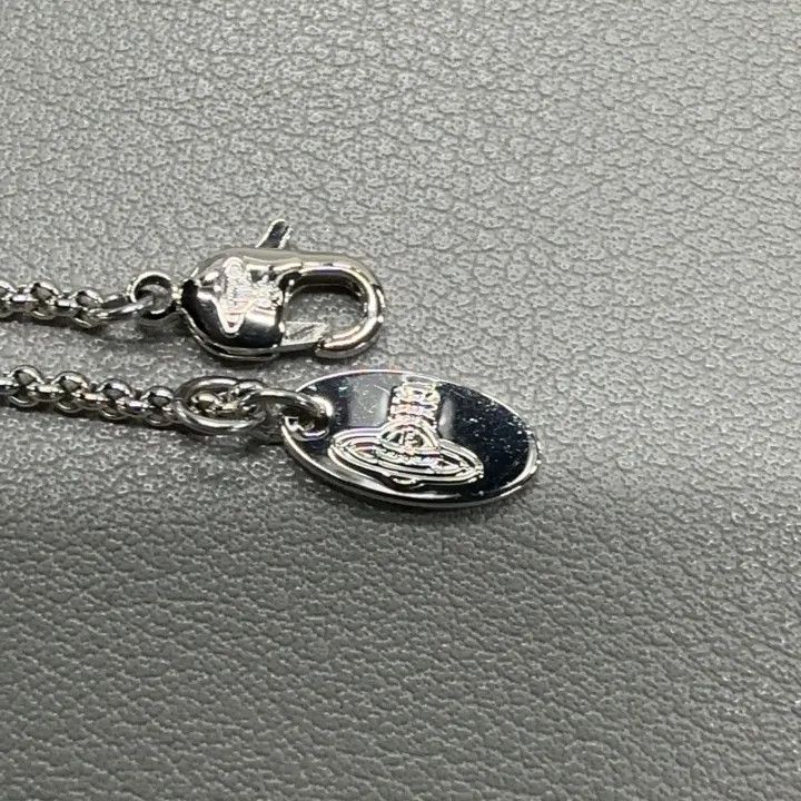 Vivienne Westwood Vivienne Westwood Brass Tag Necklace in Silver 0079 Size ONE SIZE - 5 Thumbnail