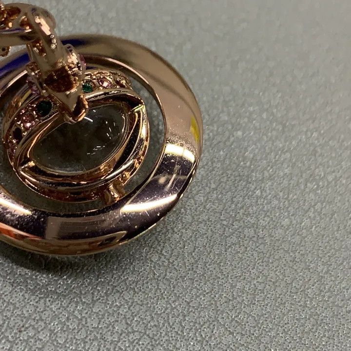 Vivienne Westwood Vivienne Westwood Brass Logo Necklace in Rose Gold 0079 Size ONE SIZE - 4 Thumbnail