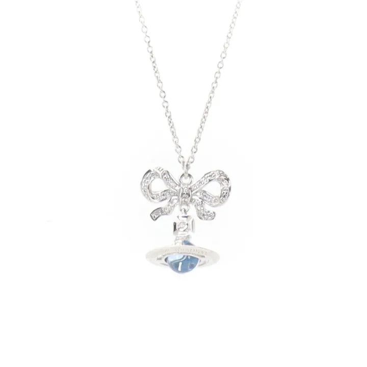 Vivienne Westwood Vivienne Westwood Octavie Blue Pendant Necklace 0079 Size ONE SIZE - 2 Thumbnail