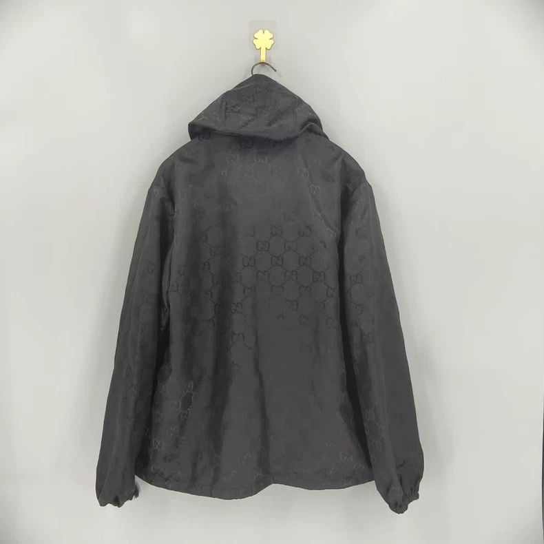Gucci black gucci hooded logo windbreaker jacket Size US M / EU 48-50 / 2 - 2 Thumbnail