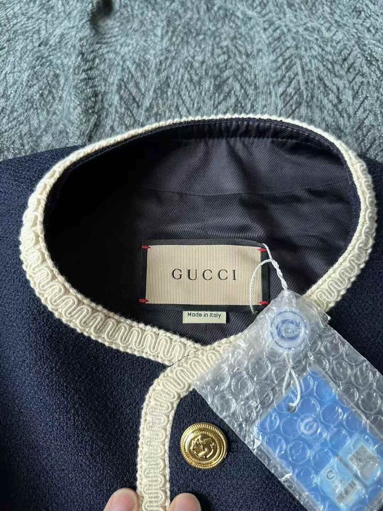 Gucci gucci navy blue boucle jacket Size US L / EU 52-54 / 3 - 3 Thumbnail