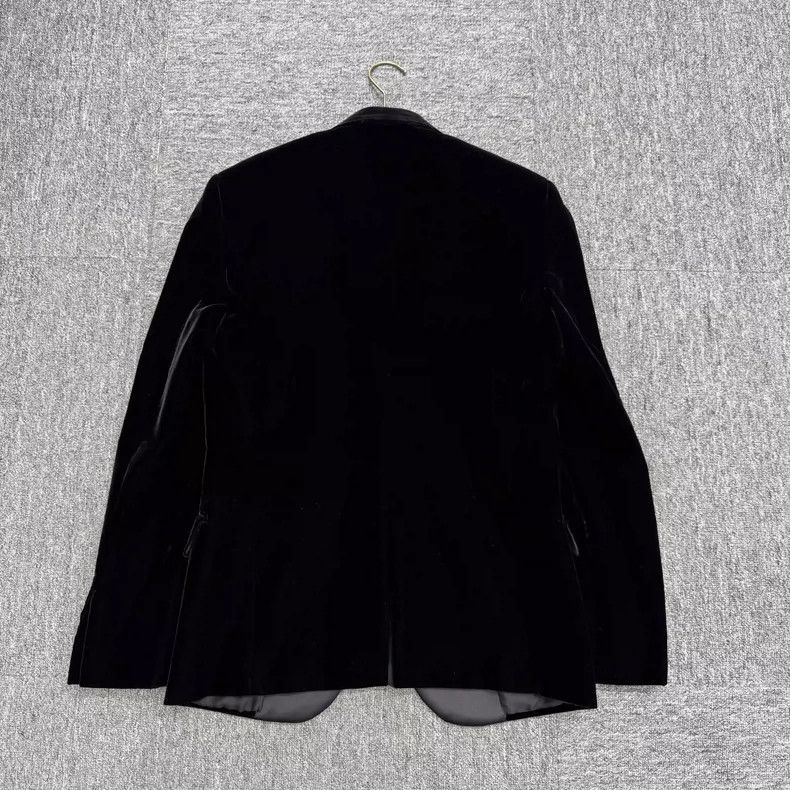 Saint Laurent Paris black velvet suit jacket with tags Size US L / EU 52-54 / 3 - 2 Thumbnail