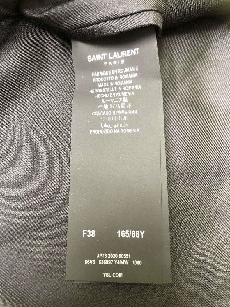 Saint Laurent Paris ysl saint laurent black blazer 2020 Size US S / EU 44-46 / 1 - 6 Thumbnail