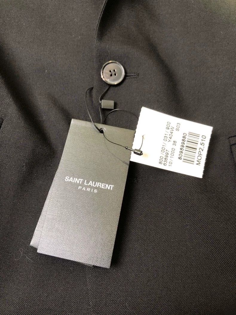 Saint Laurent Paris ysl saint laurent black blazer 2020 Size US S / EU 44-46 / 1 - 4 Thumbnail