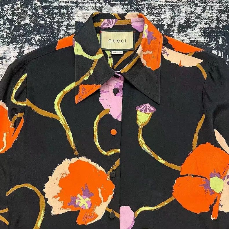 Gucci gucci x ken scott floral silk shirt Size US S / EU 44-46 / 1 - 2 Thumbnail