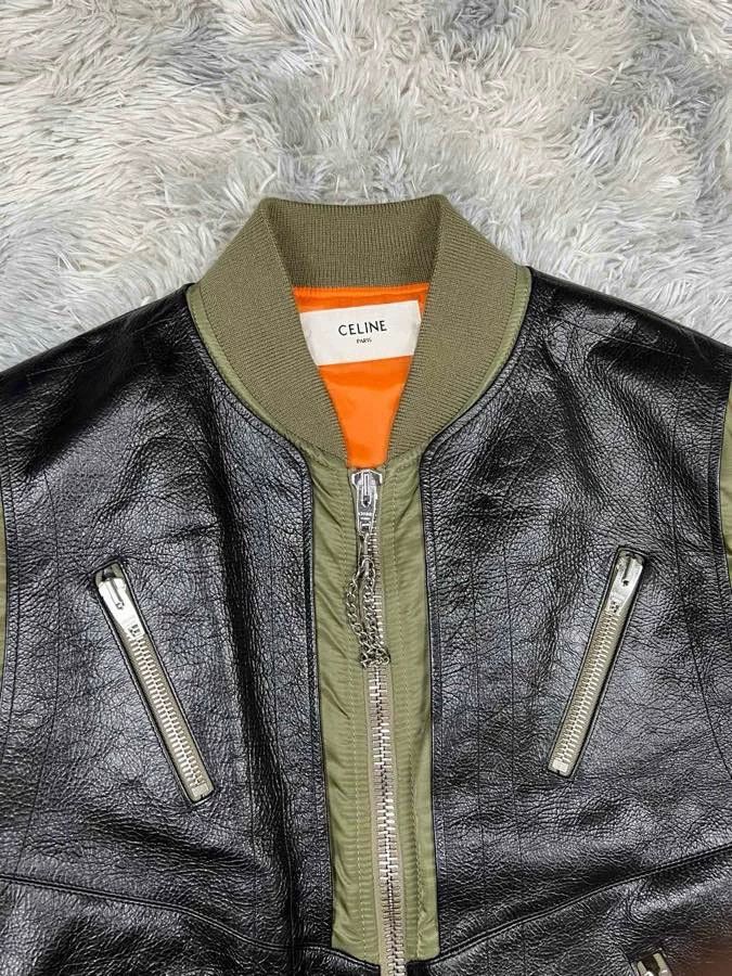 Celine celine green color-blocked ma1 jacket Size US L / EU 52-54 / 3 - 3 Thumbnail