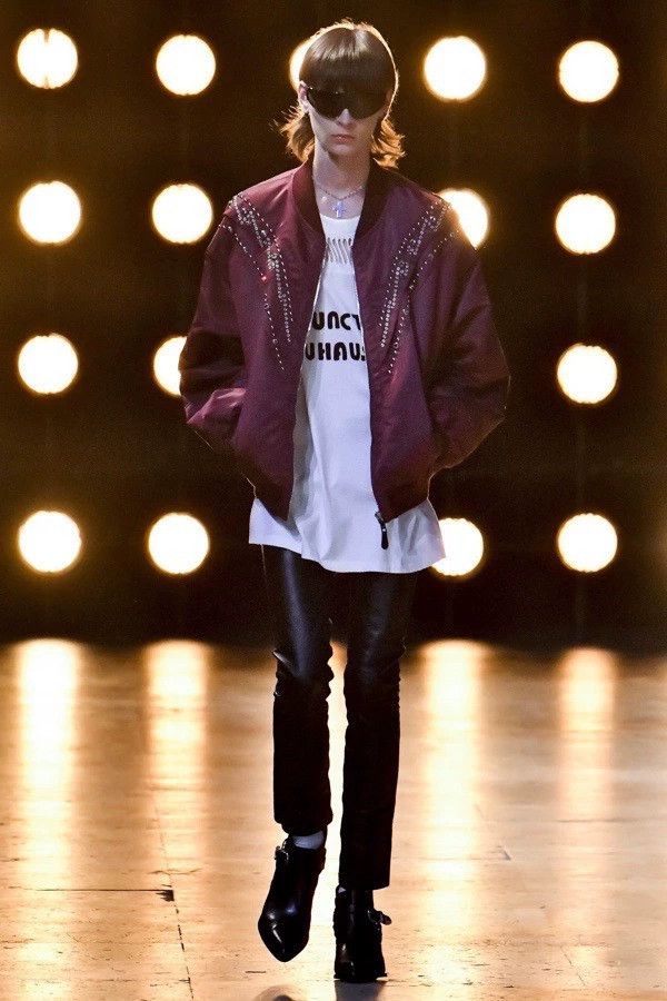Celine celine burgundy studded bomber jacket Size US L / EU 52-54 / 3 - 7 Thumbnail