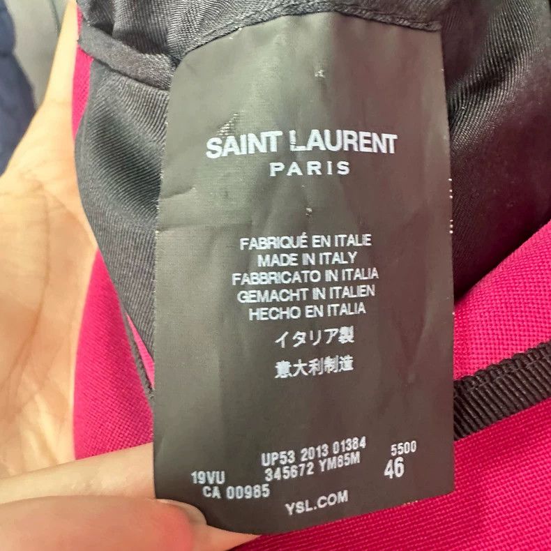 Saint Laurent Paris pink saint laurent blazer jacket Size US L / EU 52-54 / 3 - 3 Thumbnail