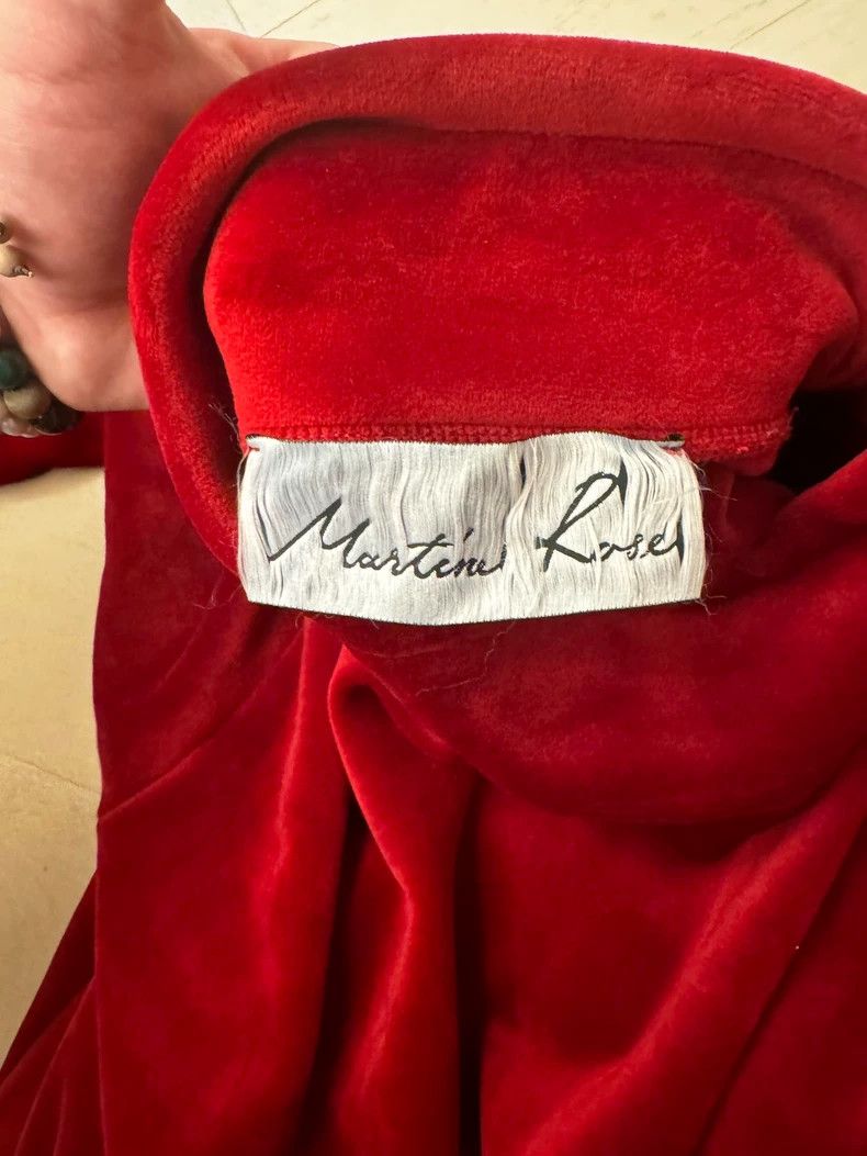 Martine Rose Martine Rose Red Velvet Pullover Sweatshirt Size US M / EU 48-50 / 2 - 4 Thumbnail