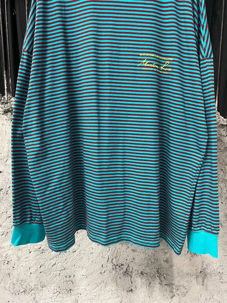 Martine Rose long sleeve striped t-shirt in turquoise Size US XS / EU 42 / 0 - 4 Thumbnail