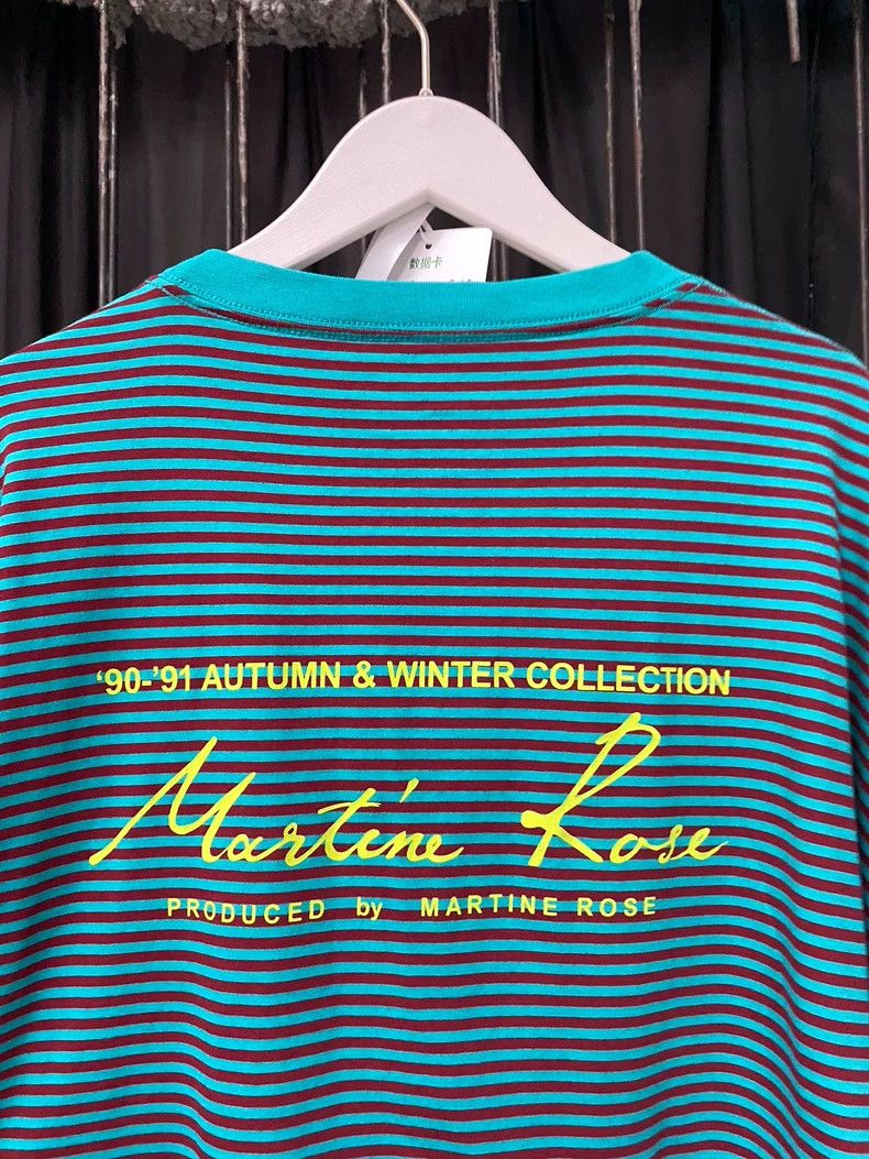Martine Rose long sleeve striped t-shirt in turquoise Size US XS / EU 42 / 0 - 5 Thumbnail