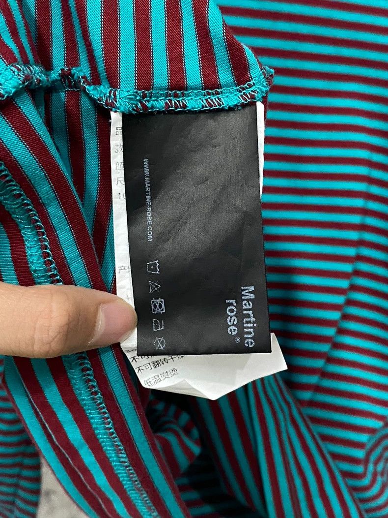 Martine Rose long sleeve striped t-shirt in turquoise Size US XS / EU 42 / 0 - 7 Thumbnail