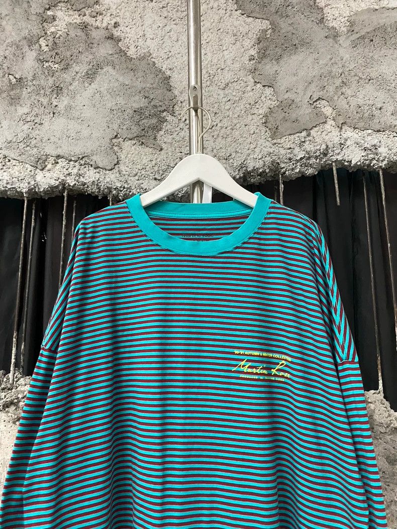 Martine Rose long sleeve striped t-shirt in turquoise Size US XS / EU 42 / 0 - 3 Thumbnail