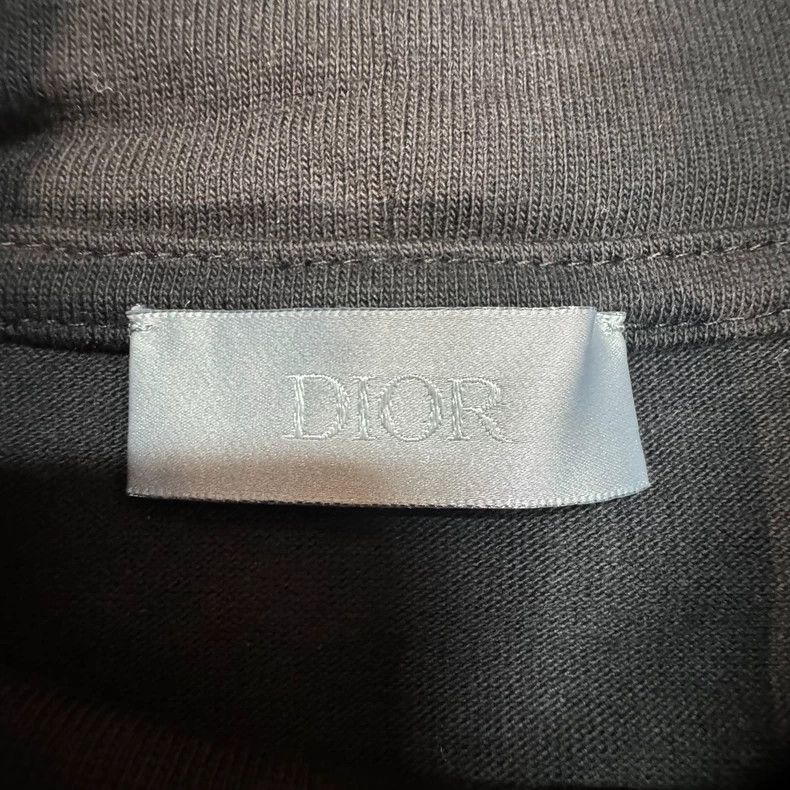 Dior black high-neck embroidered t-shirt by dior Size US M / EU 48-50 / 2 - 6 Thumbnail