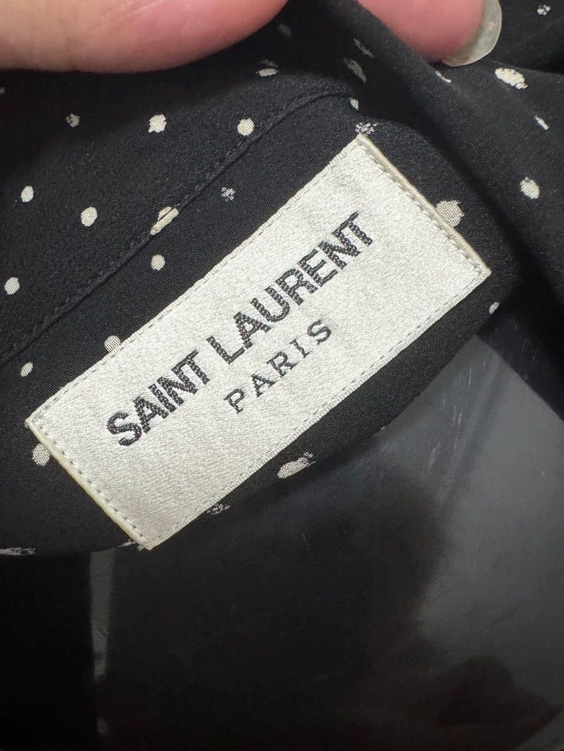 Saint Laurent Paris saint laurent black polka dot silk shirt Size US S / EU 44-46 / 1 - 7 Thumbnail