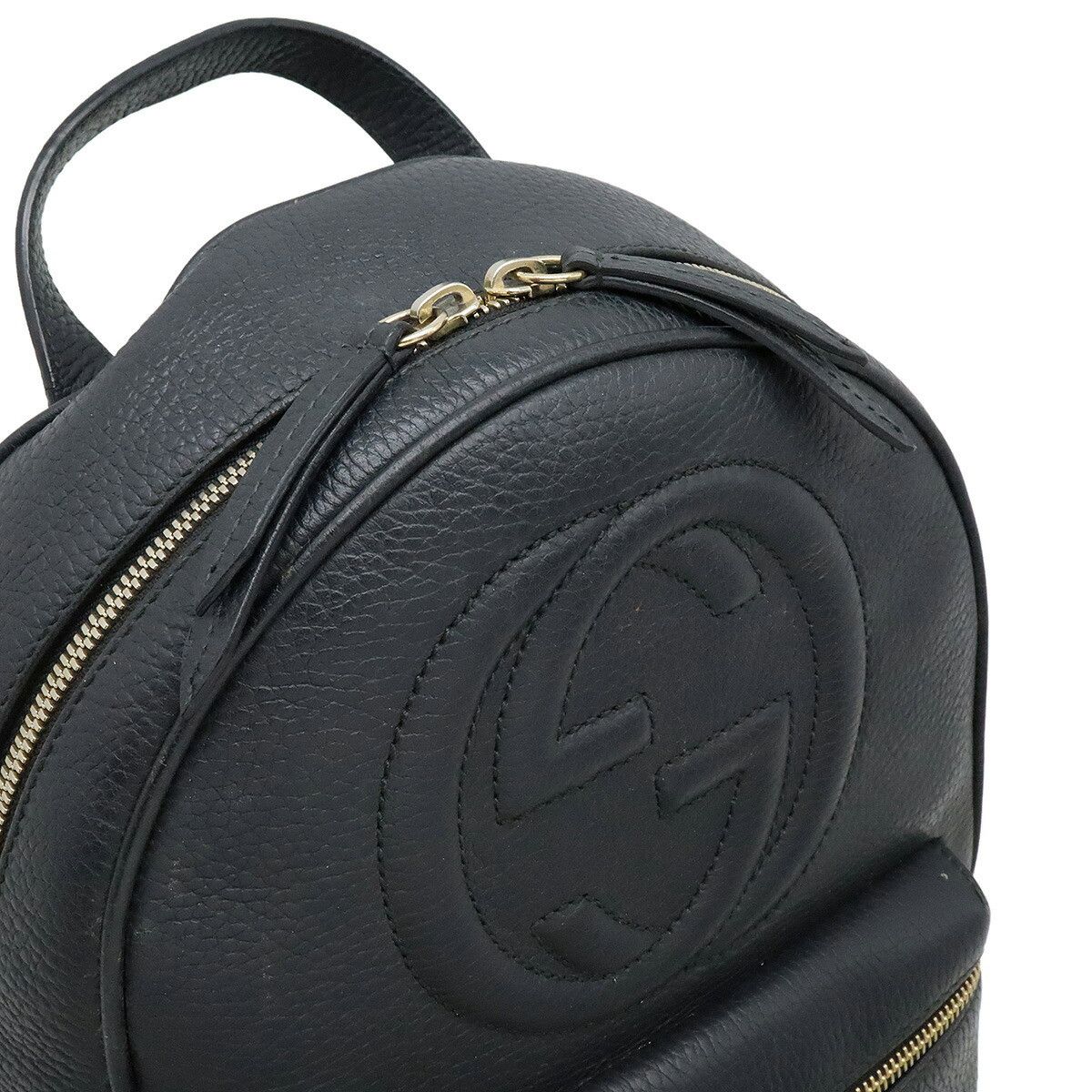 Gucci Gucci Gucci Soho Interlocking G Leather Backpack Leather Backpack 536192 Size ONE SIZE - 5 Thumbnail