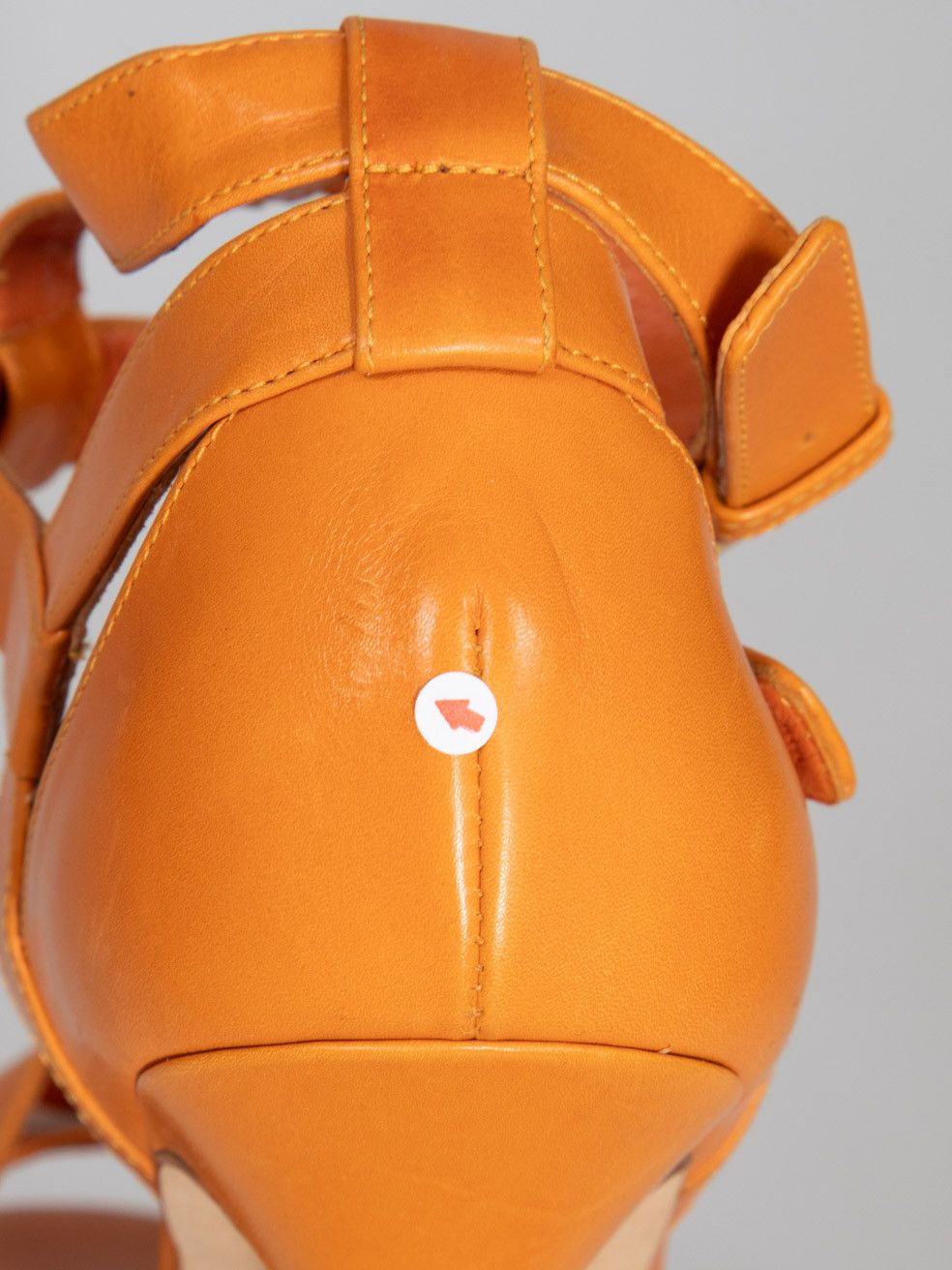 Sergio Rossi Orange Leather Peep Toe Heels Size US 10 / IT 40 - 13 Thumbnail