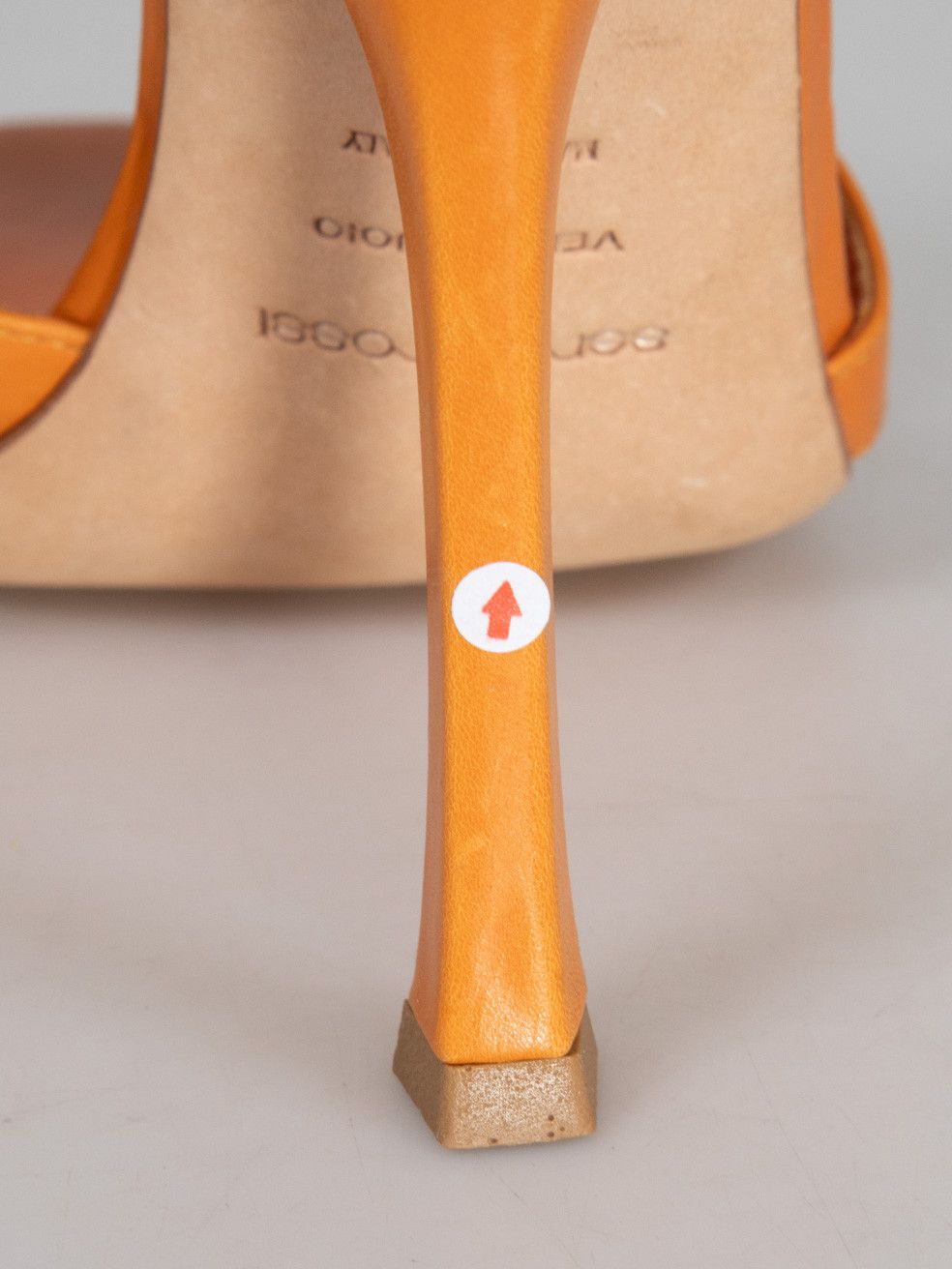 Sergio Rossi Orange Leather Peep Toe Heels Size US 10 / IT 40 - 15 Thumbnail