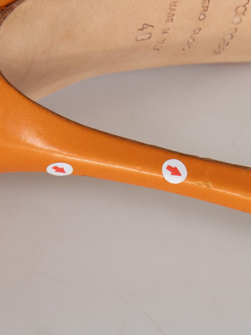 Sergio Rossi Orange Leather Peep Toe Heels Size US 10 / IT 40 - 14 Thumbnail