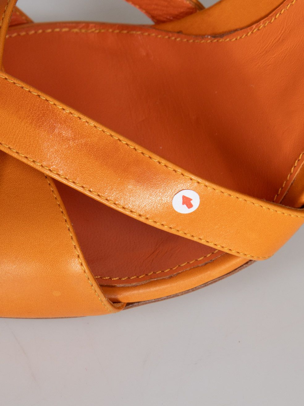Sergio Rossi Orange Leather Peep Toe Heels Size US 10 / IT 40 - 12 Thumbnail