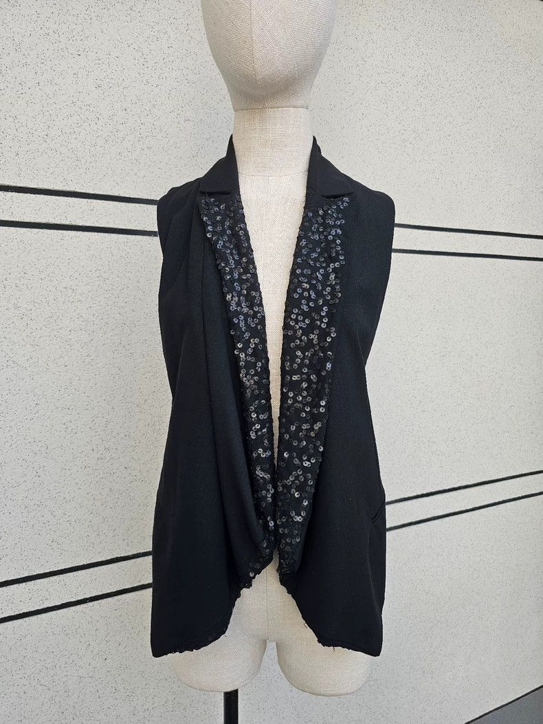 Ann Demeulemeester sequined black vest by Ann Demeulemeester - dmc Size US M / EU 48-50 / 2 - 2 Thumbnail