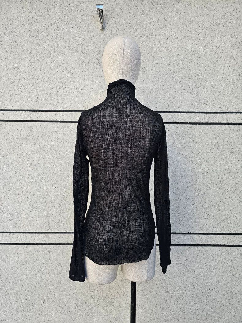 Ann Demeulemeester black long sleeve wool blend t-shirt - dmc Size US M / EU 48-50 / 2 - 2 Thumbnail