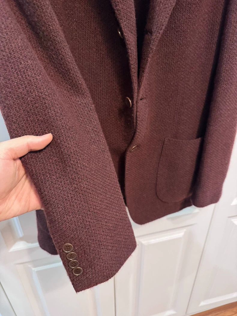 Loro Piana bordeaux casual cashmere blazer for men - dmc Size US L / EU 52-54 / 3 - 4 Thumbnail