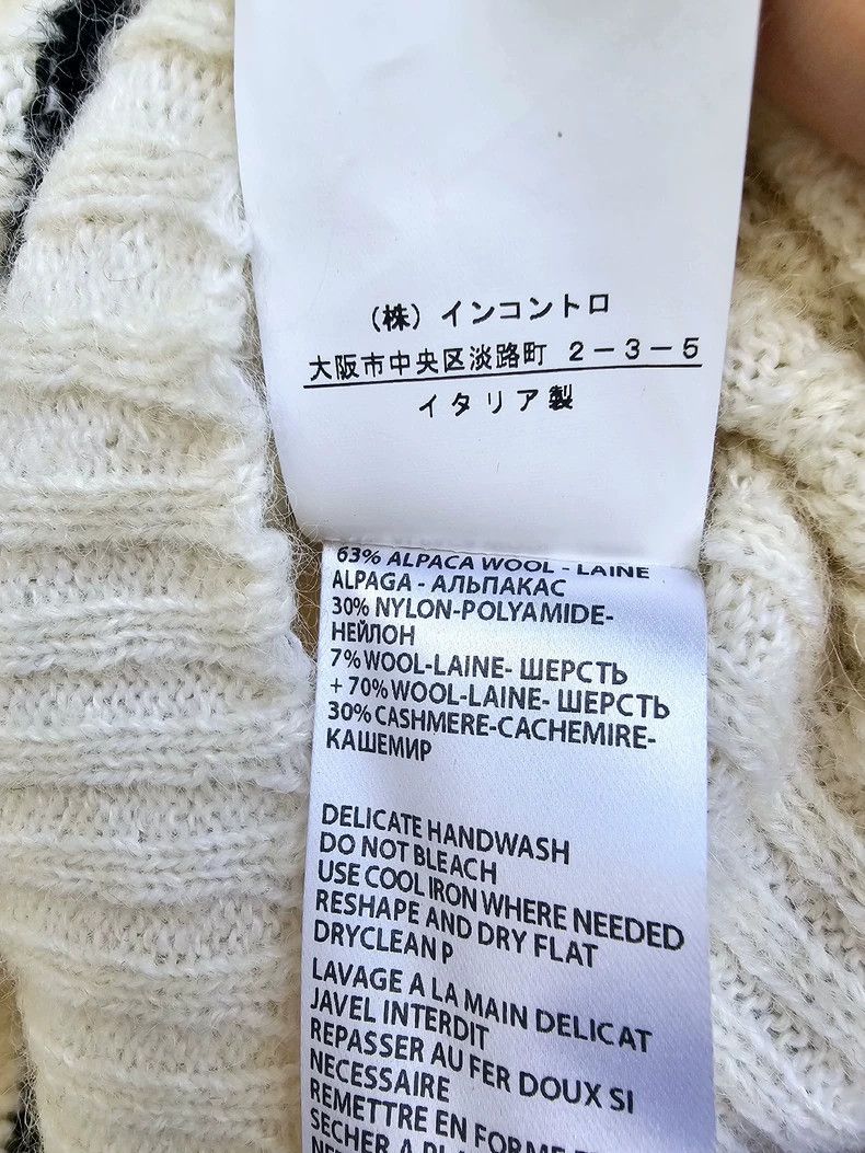 Ann Demeulemeester elegant turtleneck knit sweater with stripes - dmc Size US M / EU 48-50 / 2 - 7 Thumbnail