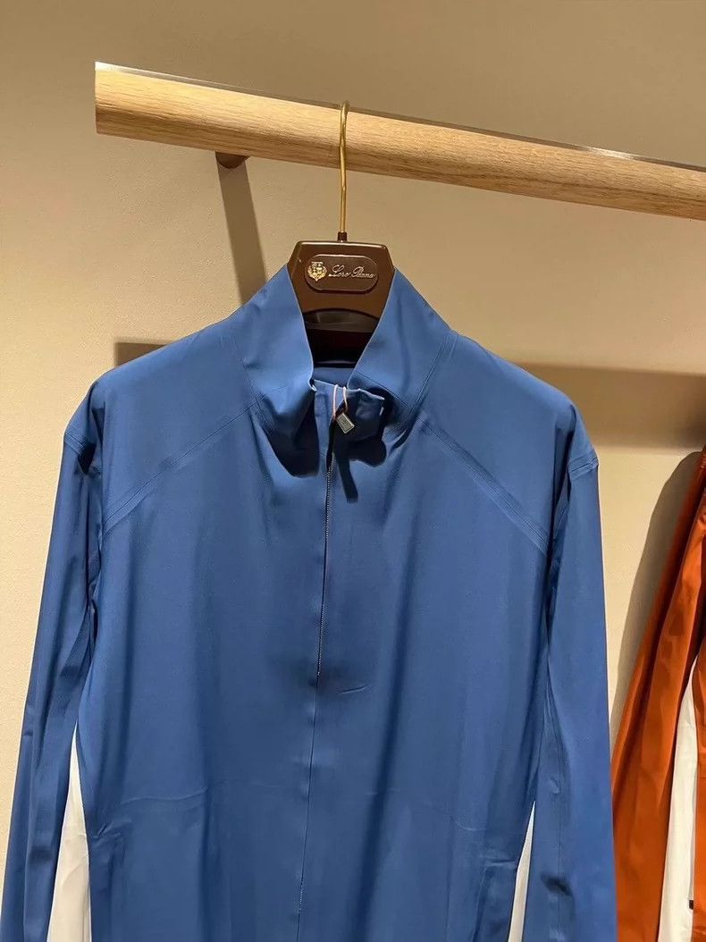 Loro Piana blue men's bomber jacket by loro piana - dmc Size US M / EU 48-50 / 2 - 2 Thumbnail