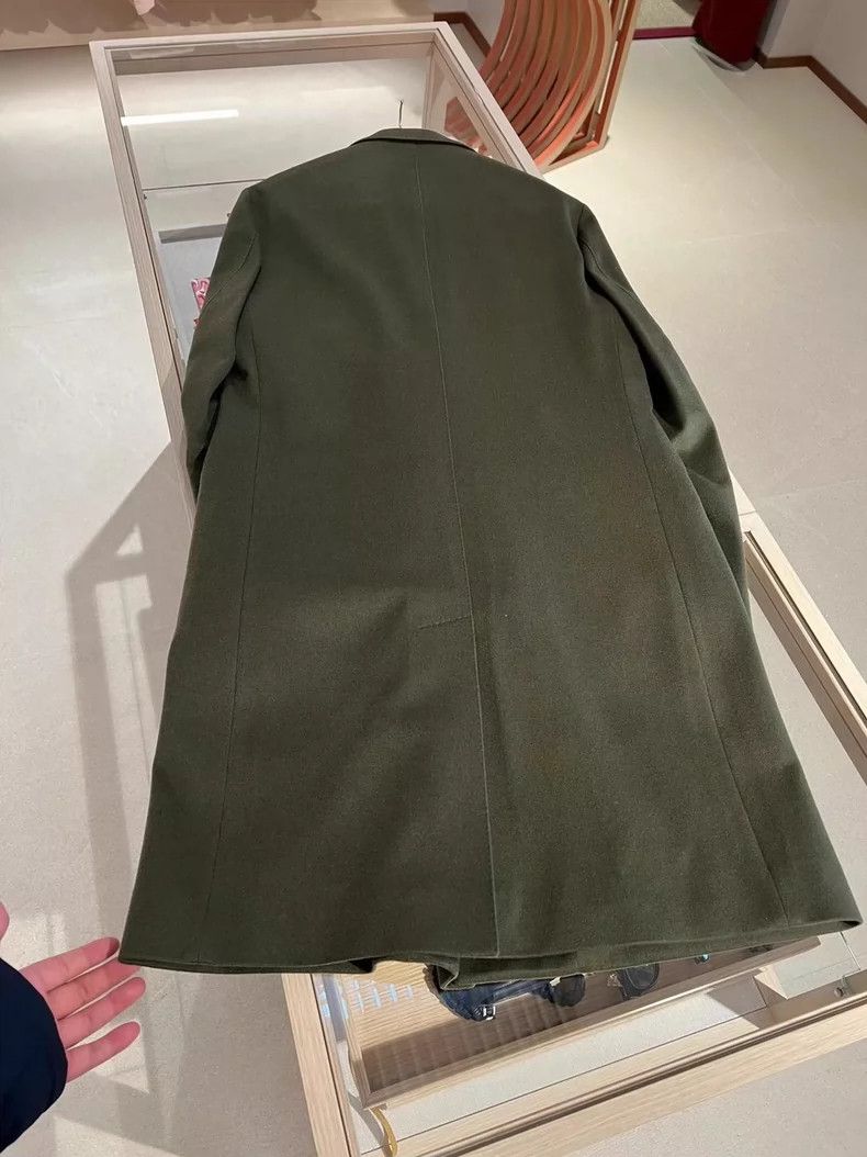 Loro Piana olive green waterproof cashmere coat - dmc Size US L / EU 52-54 / 3 - 3 Thumbnail